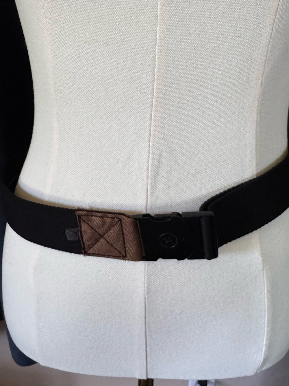 Men's Arcade Black Webbing Belt with Brown Accent